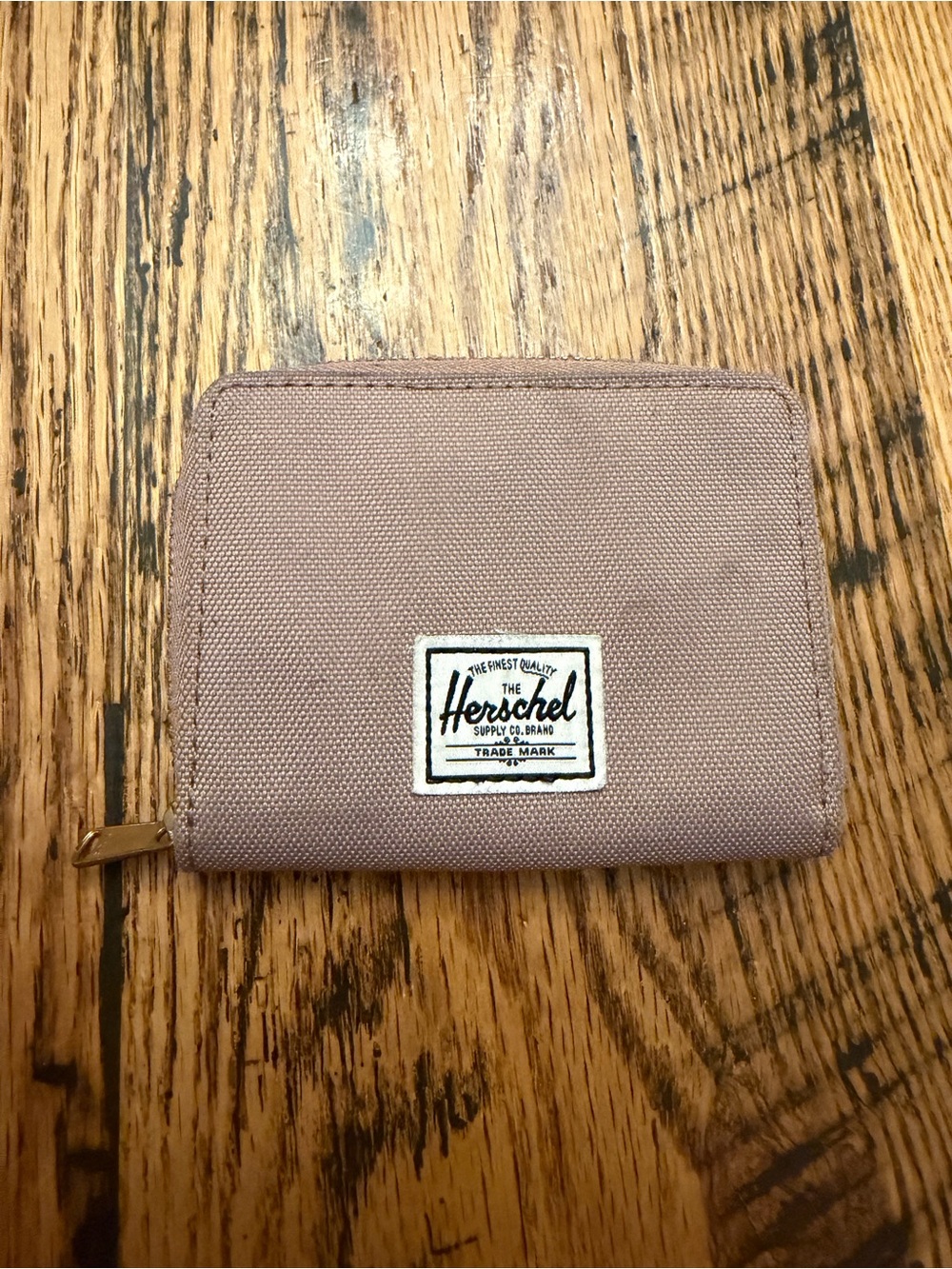 Herschel  Cardholder Wallet Coin Purse Dusty Pink 3 Sided Zipper Canvas